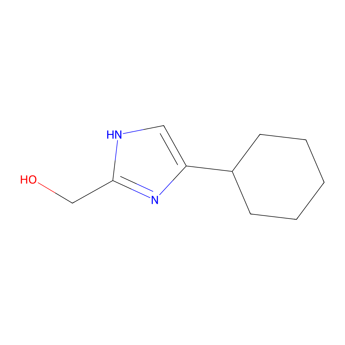 (4-cyclohexyl-1H-imidazol-2-yl)methanol molecular structure, CAS 1783666-76-1