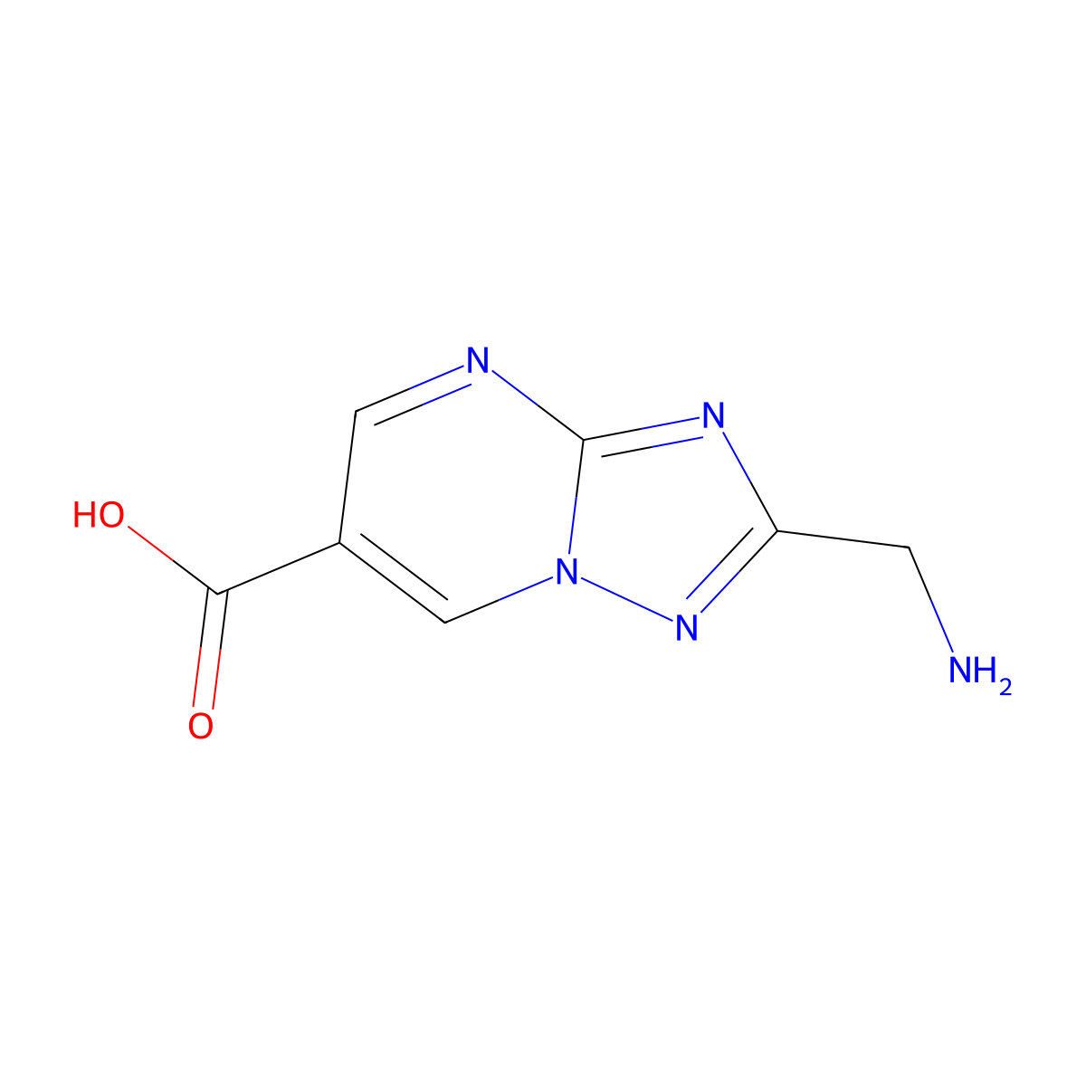 2-(Aminomethyl)-[1,2,4]triazolo[1,5-a]pyrimidine-6-carboxylic acid molecular structure, CAS 1783670-34-7