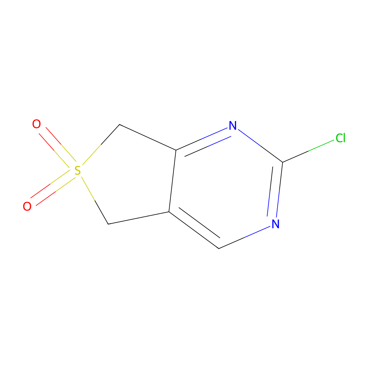 2-Chloro-5,7-dihydrothieno[3,4-d]pyrimidine 6,6-dioxide molecular structure, CAS 1783678-42-1