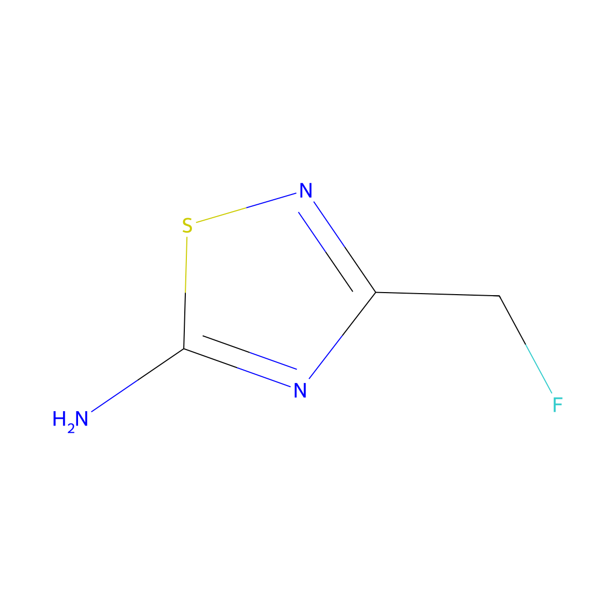 3-(Fluoromethyl)-1,2,4-thiadiazol-5-amine molecular structure, CAS 1783678-94-3