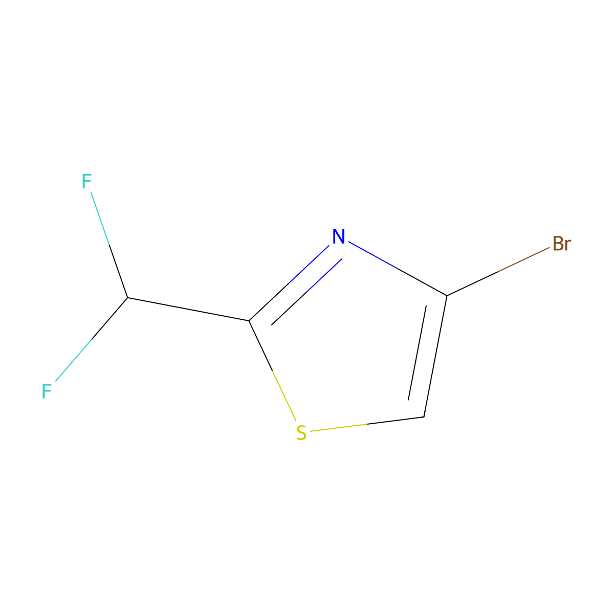 4-Bromo-2-(difluoromethyl)-1,3-thiazole molecular structure, CAS 1783680-29-4