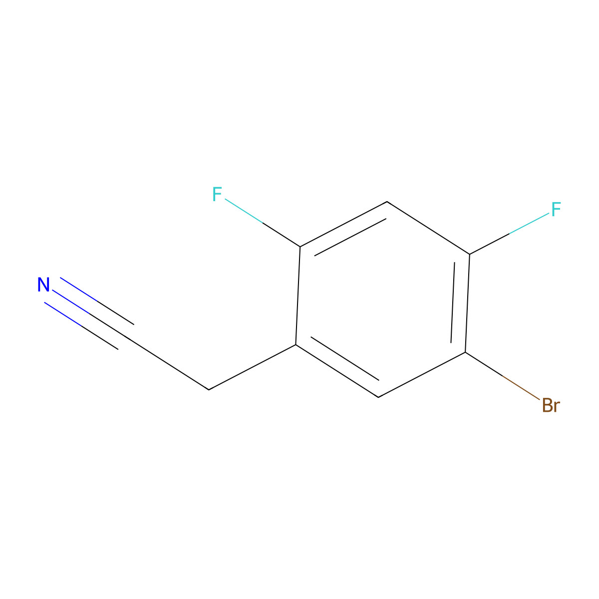 5-Bromo-2,4-difluorophenylacetonitrile molecular structure, CAS 1783683-13-5