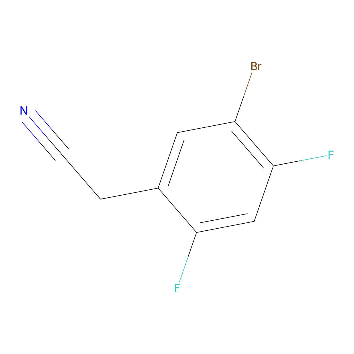 5-Bromo-2,4-difluorophenylacetonitrile molecular structure, CAS 1783683-13-5