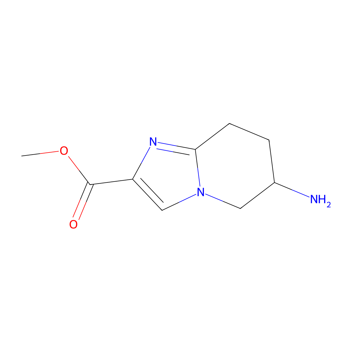 Methyl 6-amino-5,6,7,8-tetrahydroimidazo[1,2-a]pyridine-2-carboxylate molecular structure, CAS 1783688-07-2