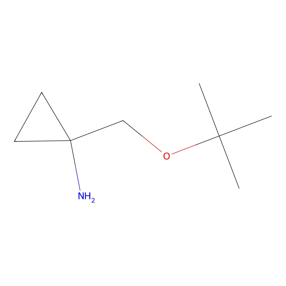 1-[(Tert-butoxy)methyl]cyclopropan-1-amine molecular structure, CAS 1783689-92-8