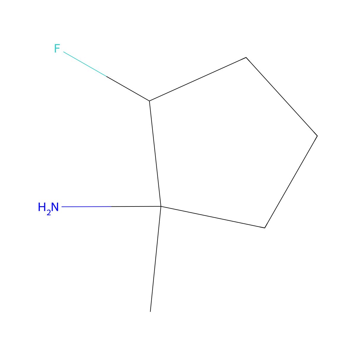 2-Fluoro-1-methylcyclopentan-1-amine molecular structure, CAS 1783692-53-4