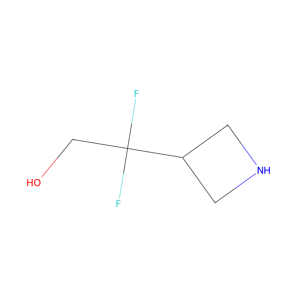 2-(Azetidin-3-yl)-2,2-difluoroethan-1-ol molecular structure, CAS 1783698-04-3