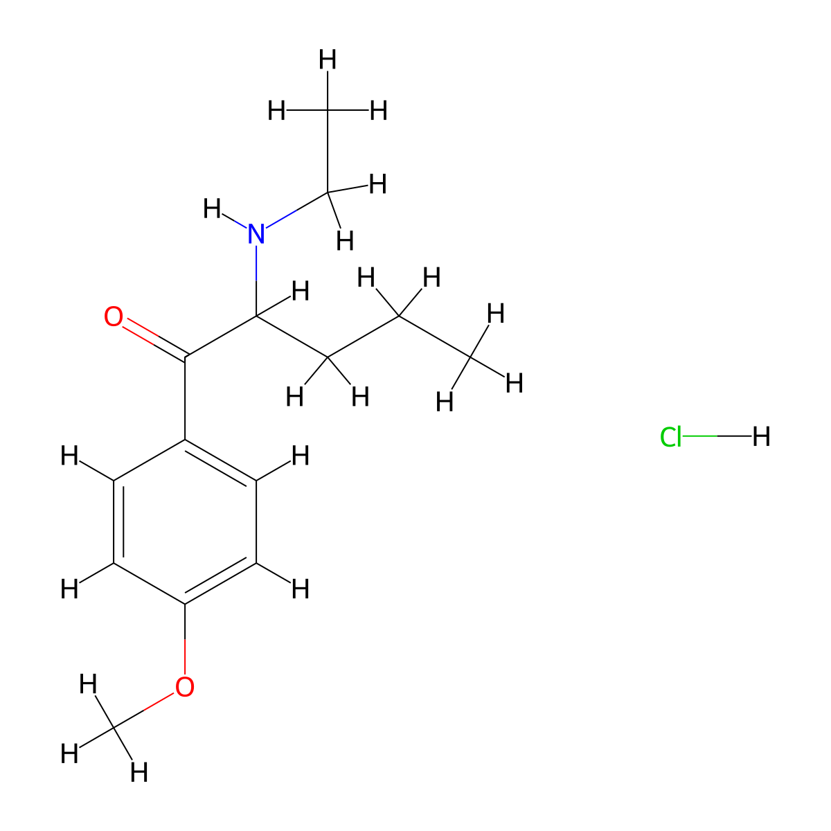 4'-methoxy-alpha-Ethylaminovalerophenone (hydrochloride) molecular structure, CAS 17837-89-7