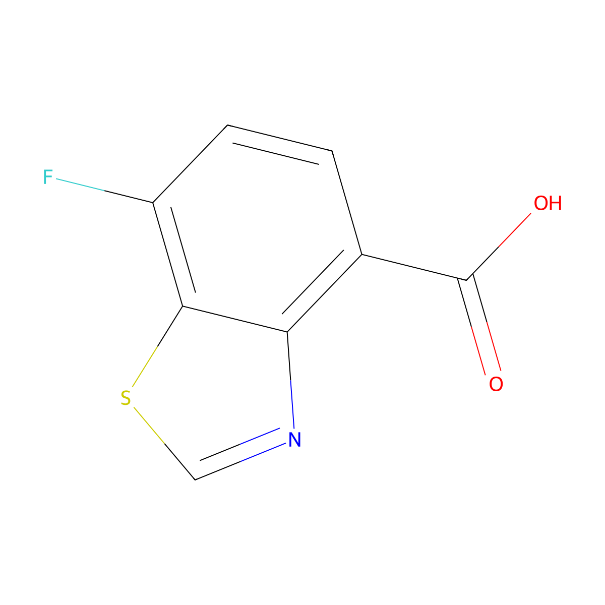 7-Fluoro-1,3-benzothiazole-4-carboxylic acid molecular structure, CAS 1783707-15-2
