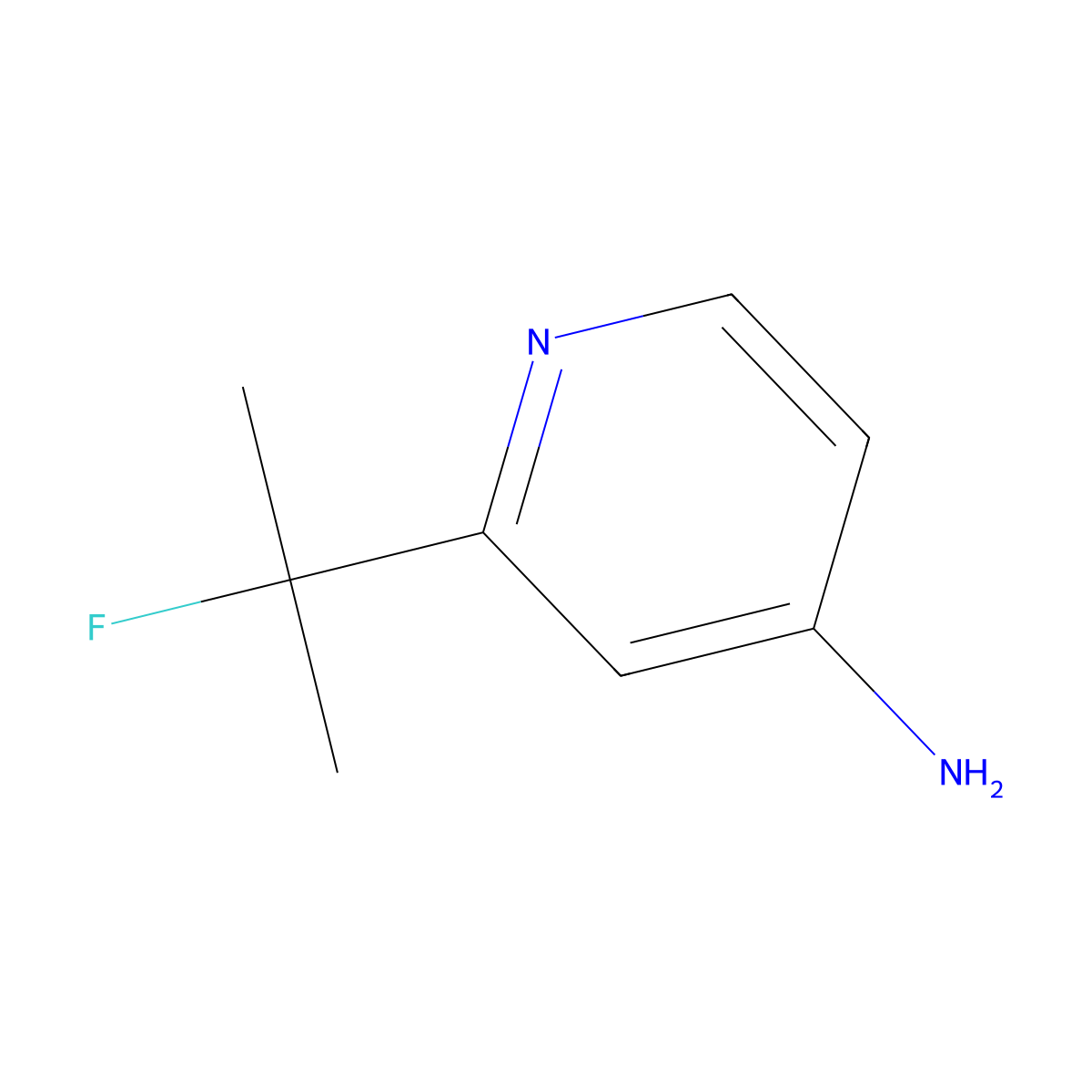 2-(2-Fluoropropan-2-yl)pyridin-4-amine molecular structure, CAS 1783707-71-0