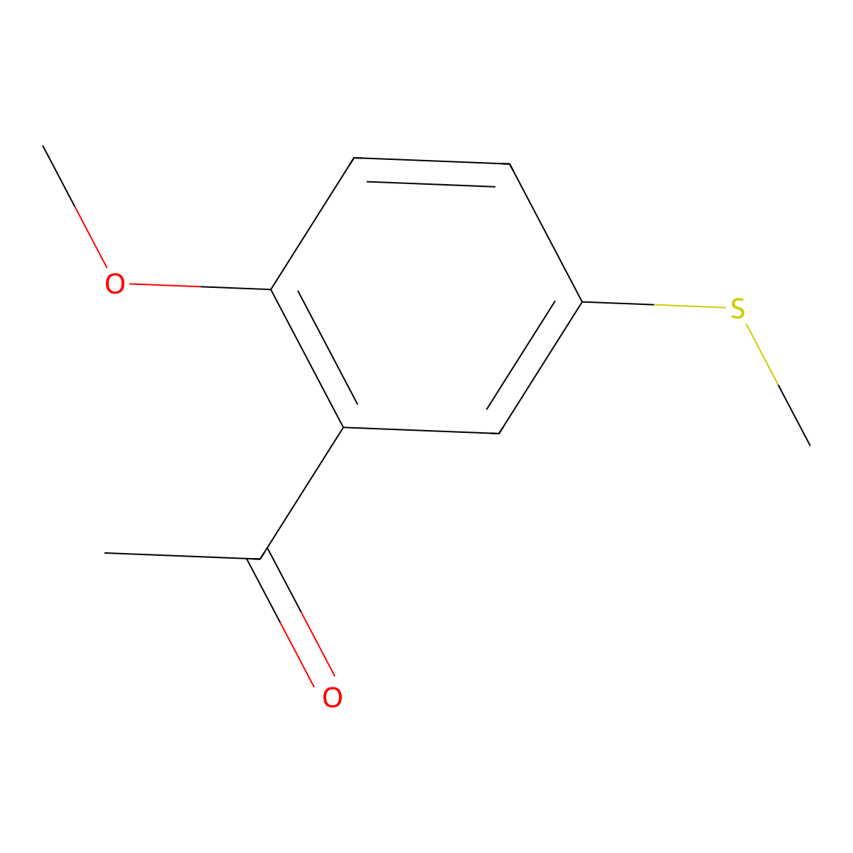 1-(2-Methoxy-5-(methylthio)phenyl)ethanone molecular structure, CAS 1783709-21-6
