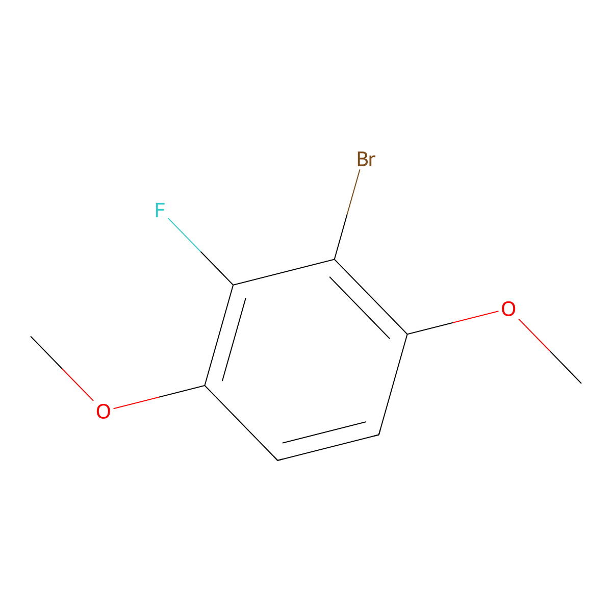 1-Bromo-3,6-dimethoxy-2-fluorobenzene molecular structure, CAS 1783710-38-2