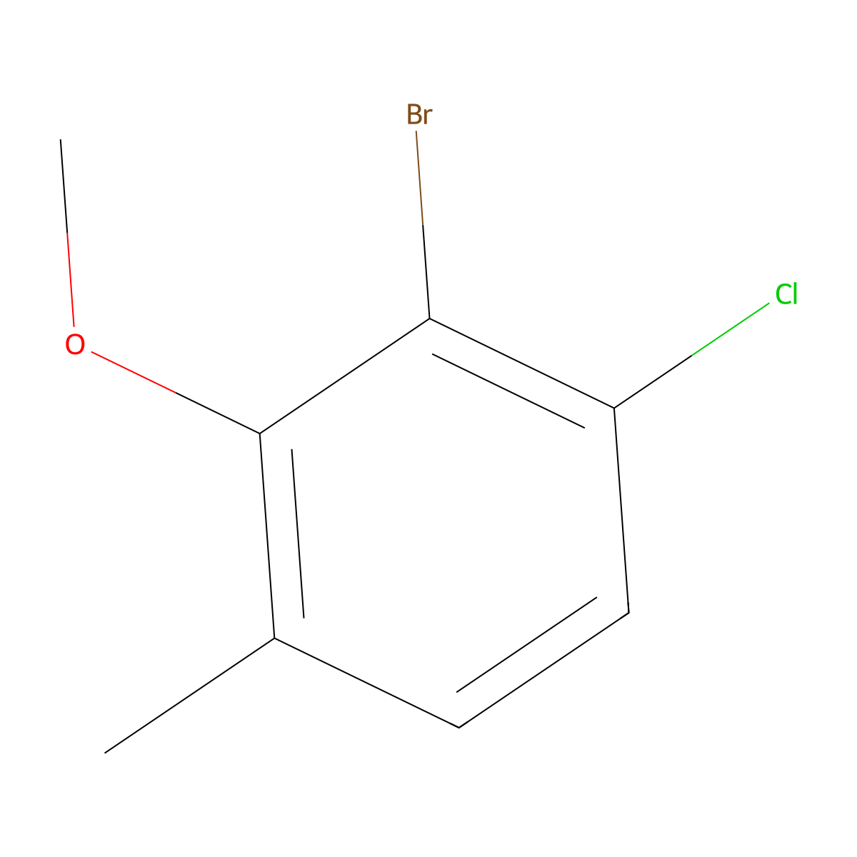 2-Bromo-1-chloro-3-methoxy-4-methylbenzene molecular structure, CAS 1783711-62-5