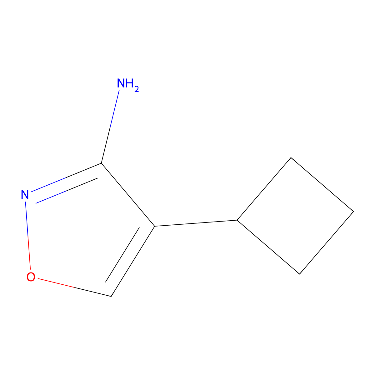 4-Cyclobutyl-1,2-oxazol-3-amine molecular structure, CAS 1783713-90-5