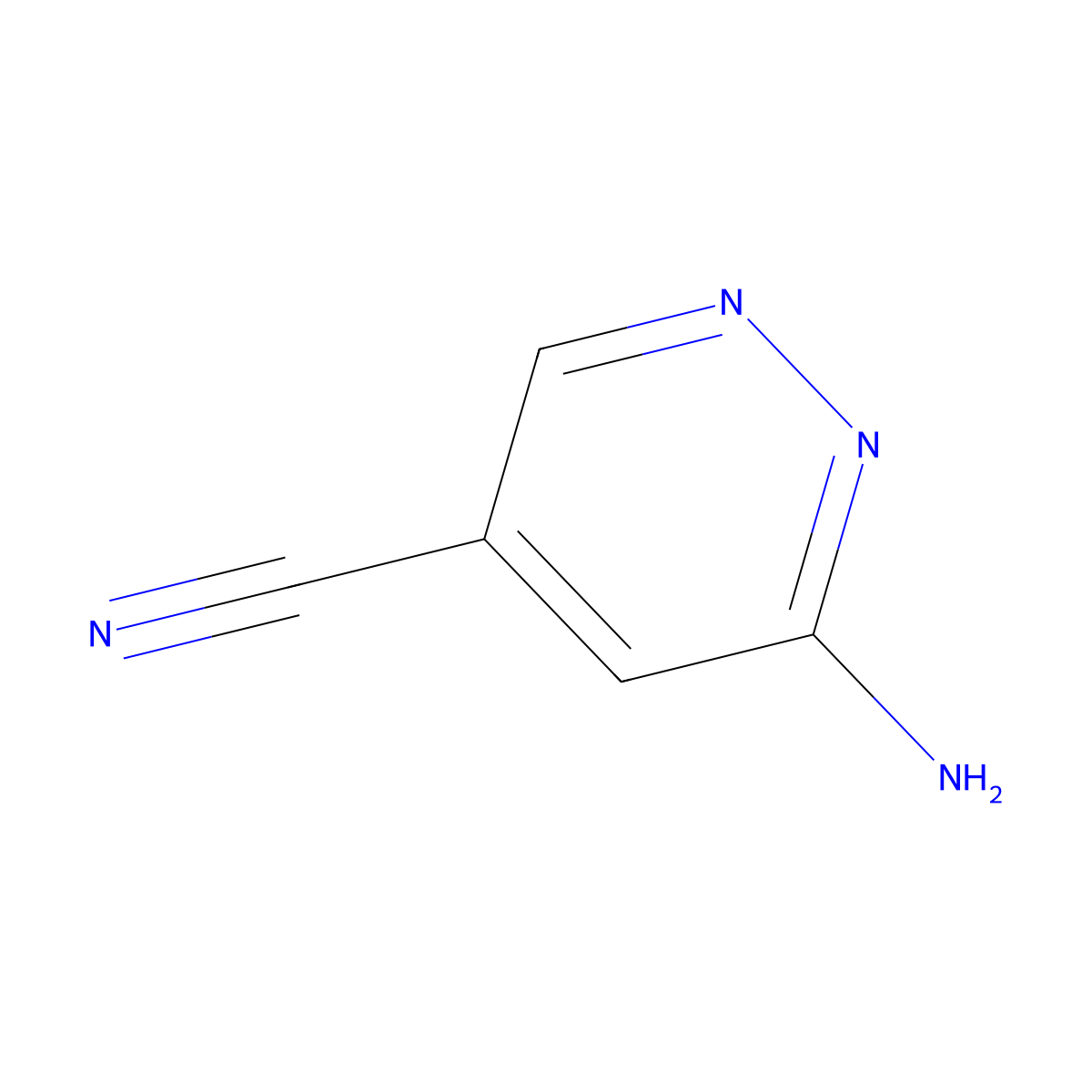 6-Aminopyridazine-4-carbonitrile molecular structure, CAS 1783718-58-0