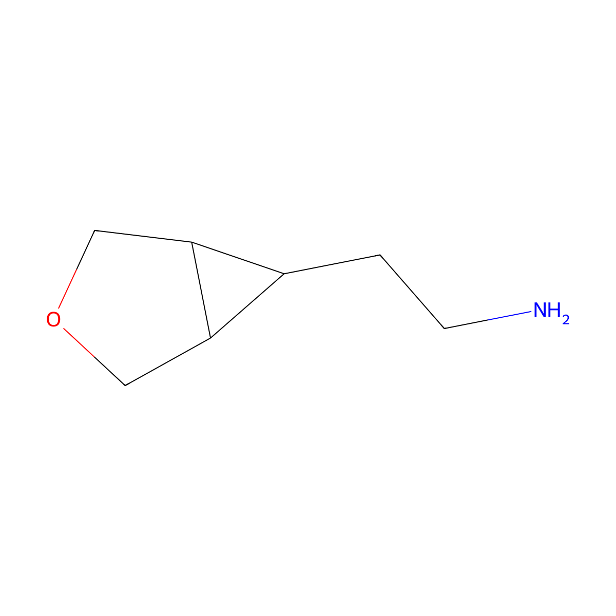 2-{3-Oxabicyclo[3.1.0]hexan-6-yl}ethan-1-amine molecular structure, CAS 1783719-38-9