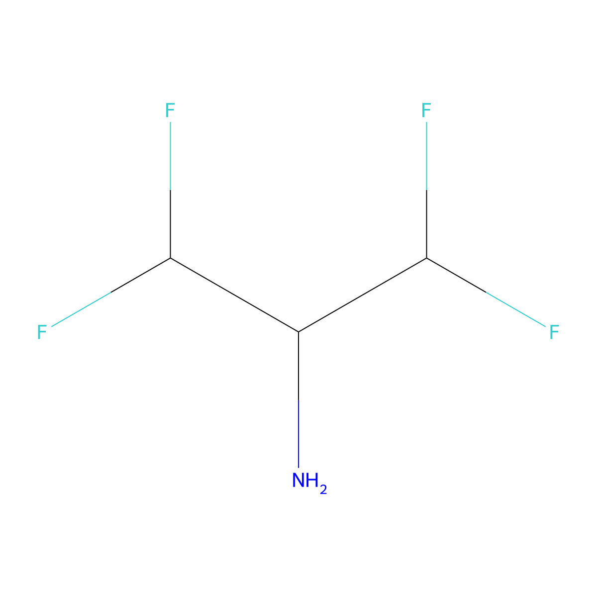 1,1,3,3-Tetrafluoropropan-2-amine molecular structure, CAS 1783719-76-5