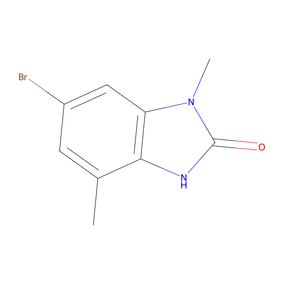 6-bromo-1,4-dimethyl-1H-1,3-benzodiazol-2-ol molecular structure, CAS 1783721-14-1