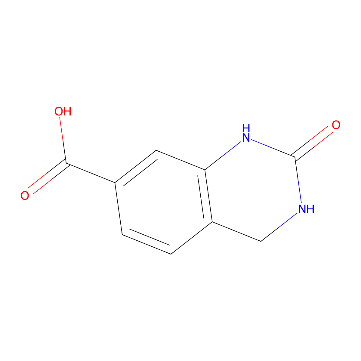 2-Oxo-1,2,3,4-tetrahydroquinazoline-7-carboxylic acid molecular structure, CAS 1783725-09-6