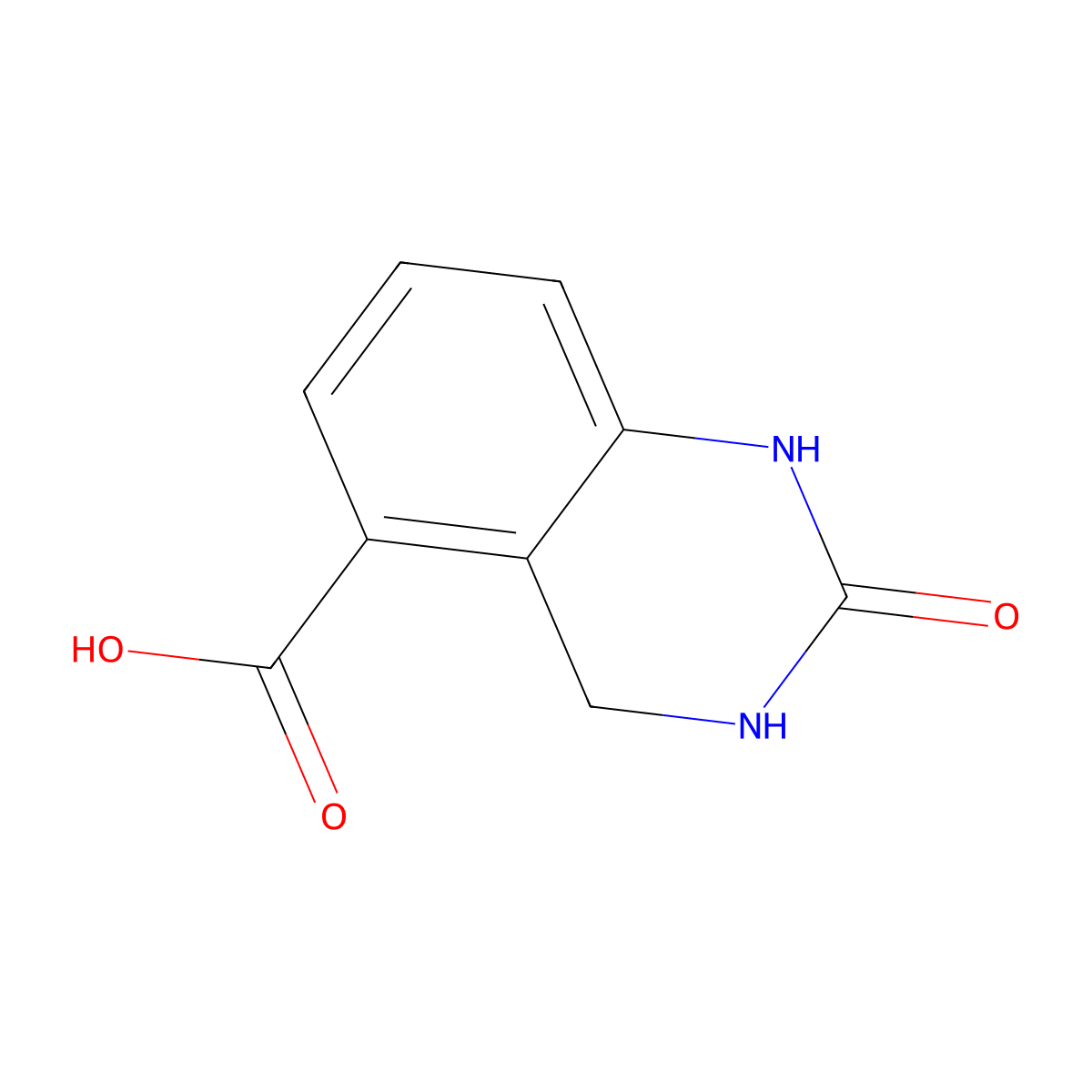 2-Oxo-1,2,3,4-tetrahydroquinazoline-5-carboxylic acid molecular structure, CAS 1783725-17-6
