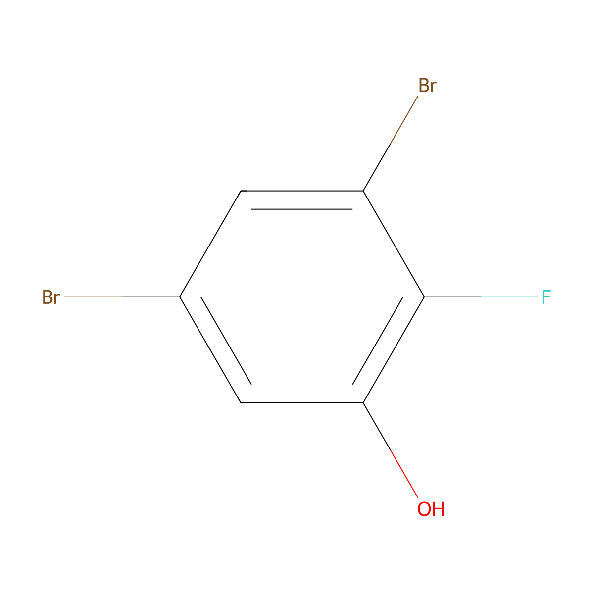3,5-Dibromo-2-fluorophenol molecular structure, CAS 1783727-50-3
