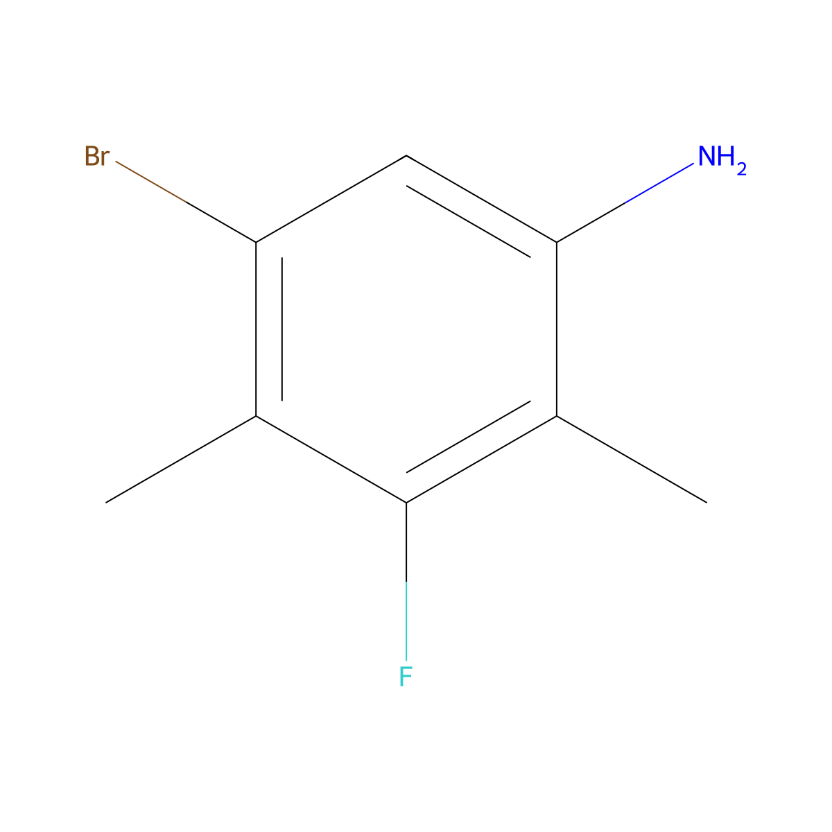 5-Bromo-3-fluoro-2,4-dimethylaniline molecular structure, CAS 1783727-87-6
