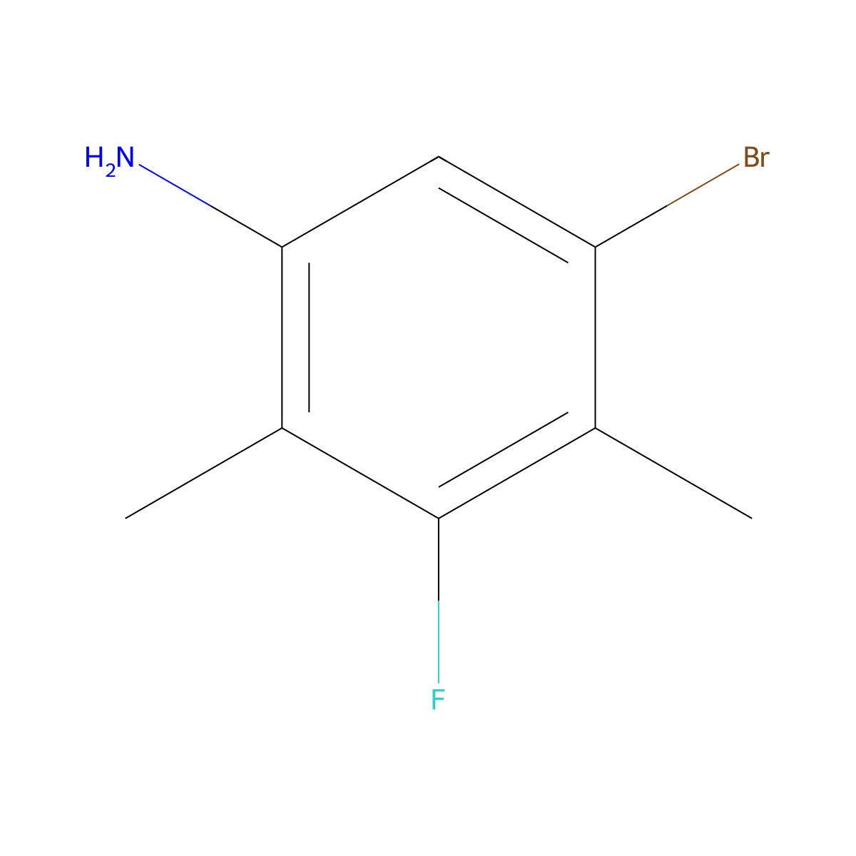 5-Bromo-3-fluoro-2,4-dimethylaniline molecular structure, CAS 1783727-87-6