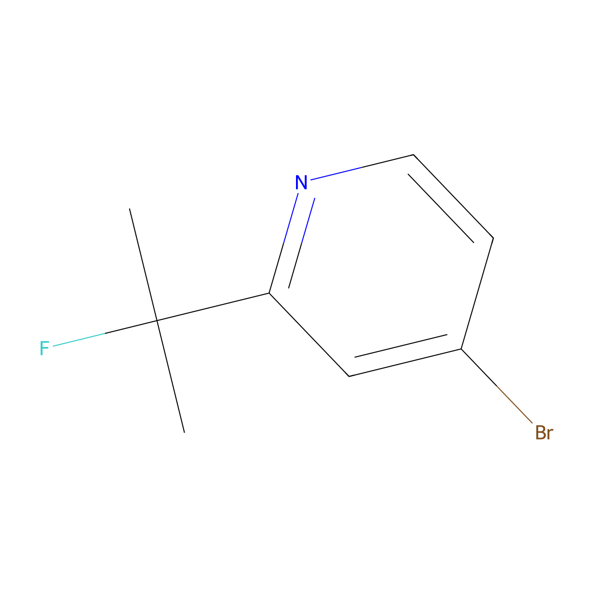4-Bromo-2-(2-fluoropropan-2-yl)pyridine molecular structure, CAS 1783728-05-1