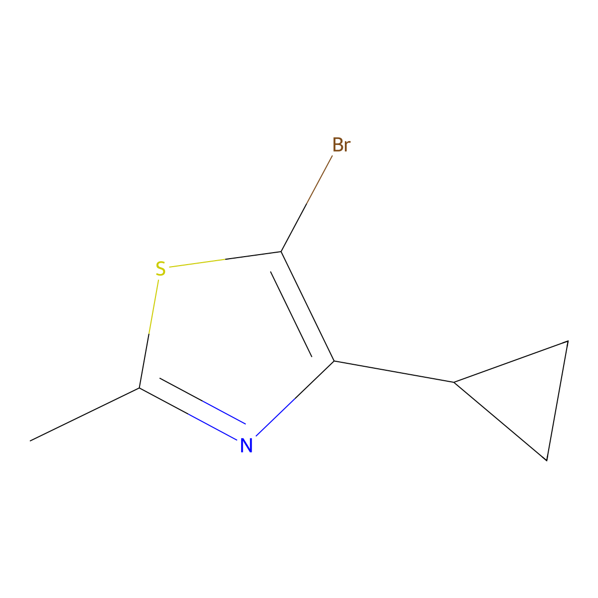 5-Bromo-4-cyclopropyl-2-methylthiazole molecular structure, CAS 1783728-30-2