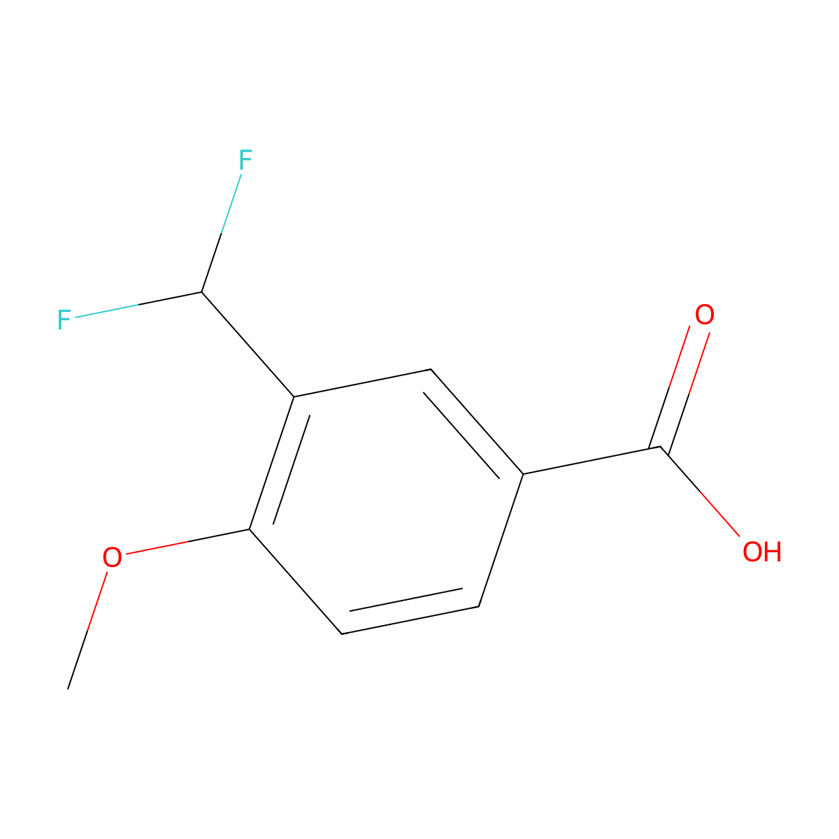 3-(Difluoromethyl)-4-methoxybenzoic acid molecular structure, CAS 1783735-14-7