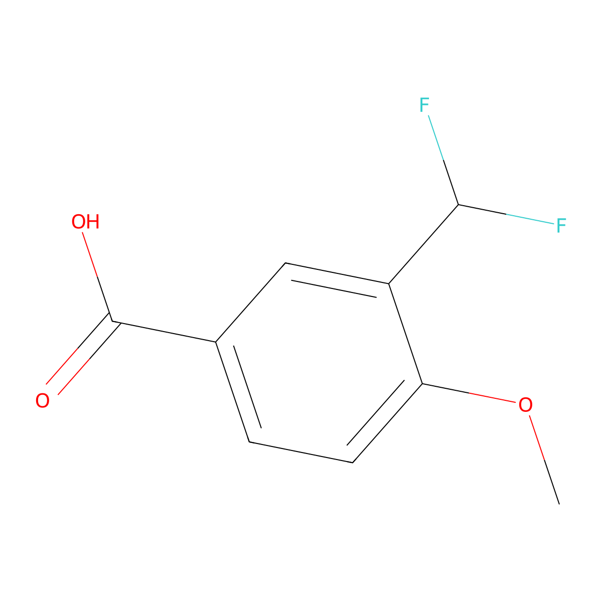 3-(Difluoromethyl)-4-methoxybenzoic acid molecular structure, CAS 1783735-14-7