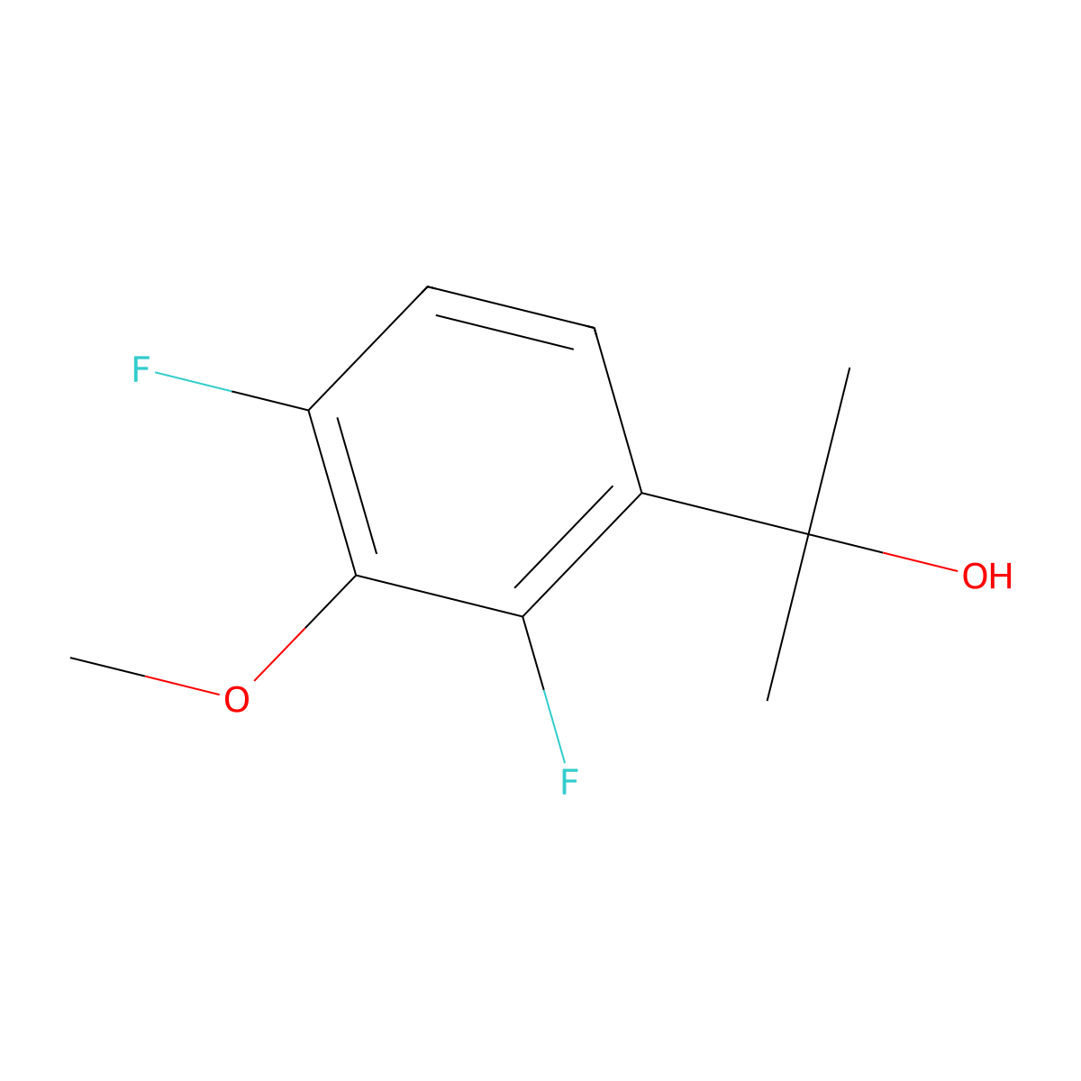 2-(2,4-Difluoro-3-methoxyphenyl)propan-2-ol molecular structure, CAS 1783735-77-2