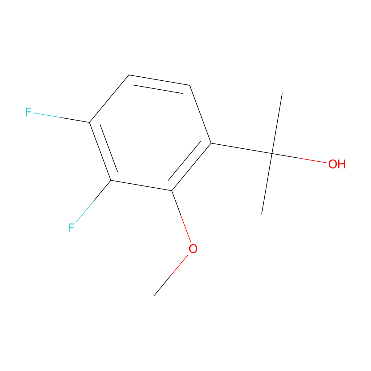 2-(3,4-Difluoro-2-methoxyphenyl)propan-2-ol molecular structure, CAS 1783735-85-2