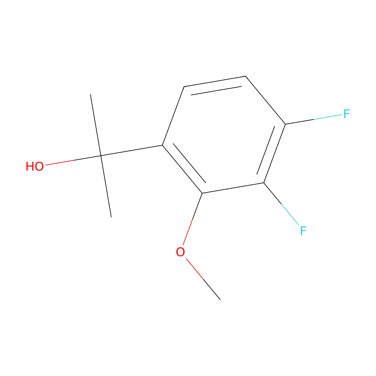 2-(3,4-Difluoro-2-methoxyphenyl)propan-2-ol molecular structure, CAS 1783735-85-2