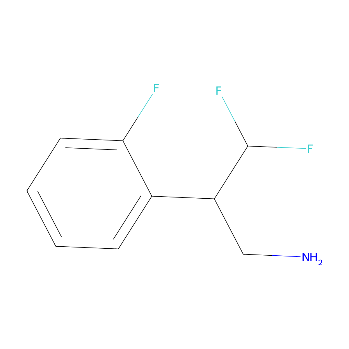 3,3-Difluoro-2-(2-fluorophenyl)propan-1-amine molecular structure, CAS 1783737-12-1
