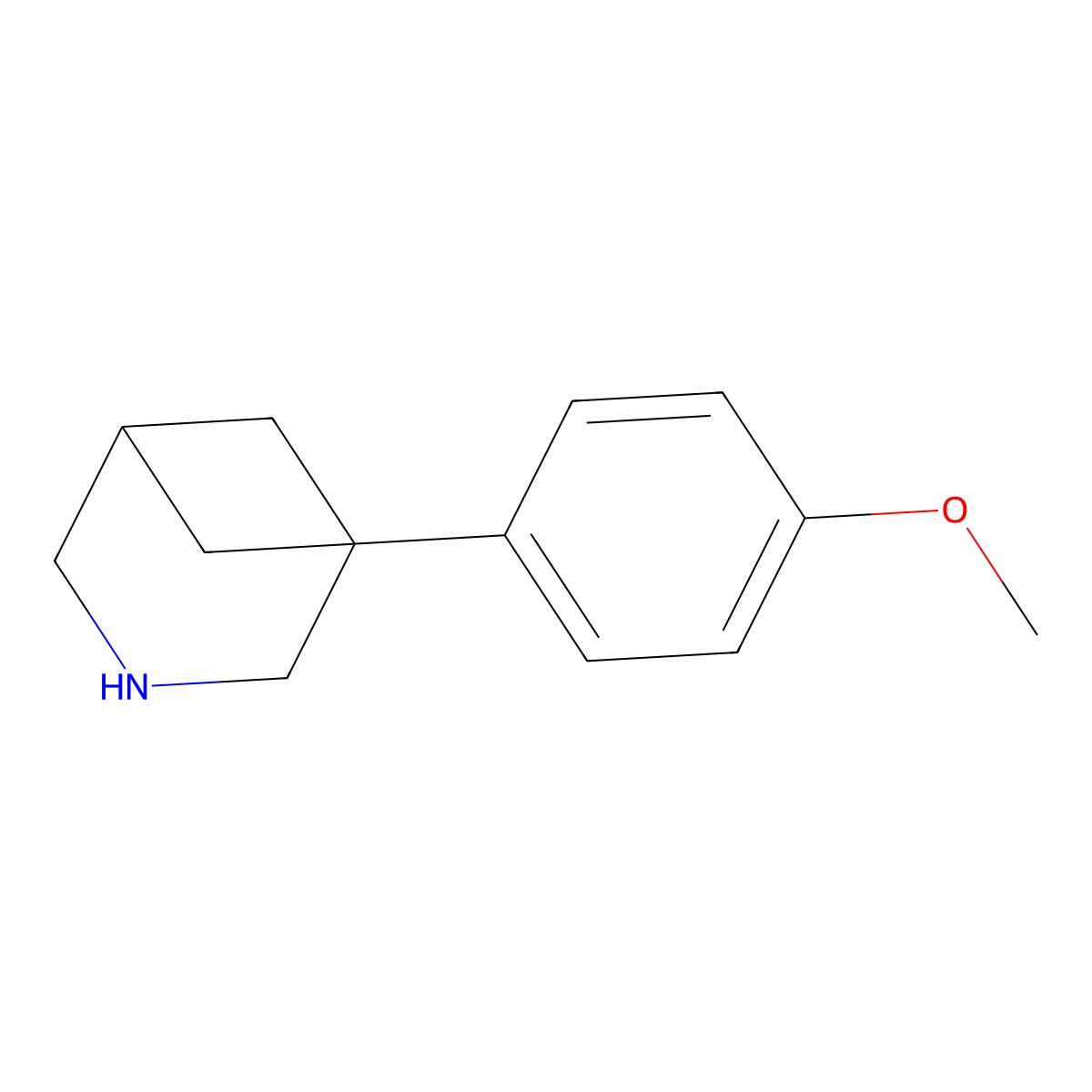 1-(4-Methoxyphenyl)-3-azabicyclo[3.1.1]heptane molecular structure, CAS 1783739-83-2