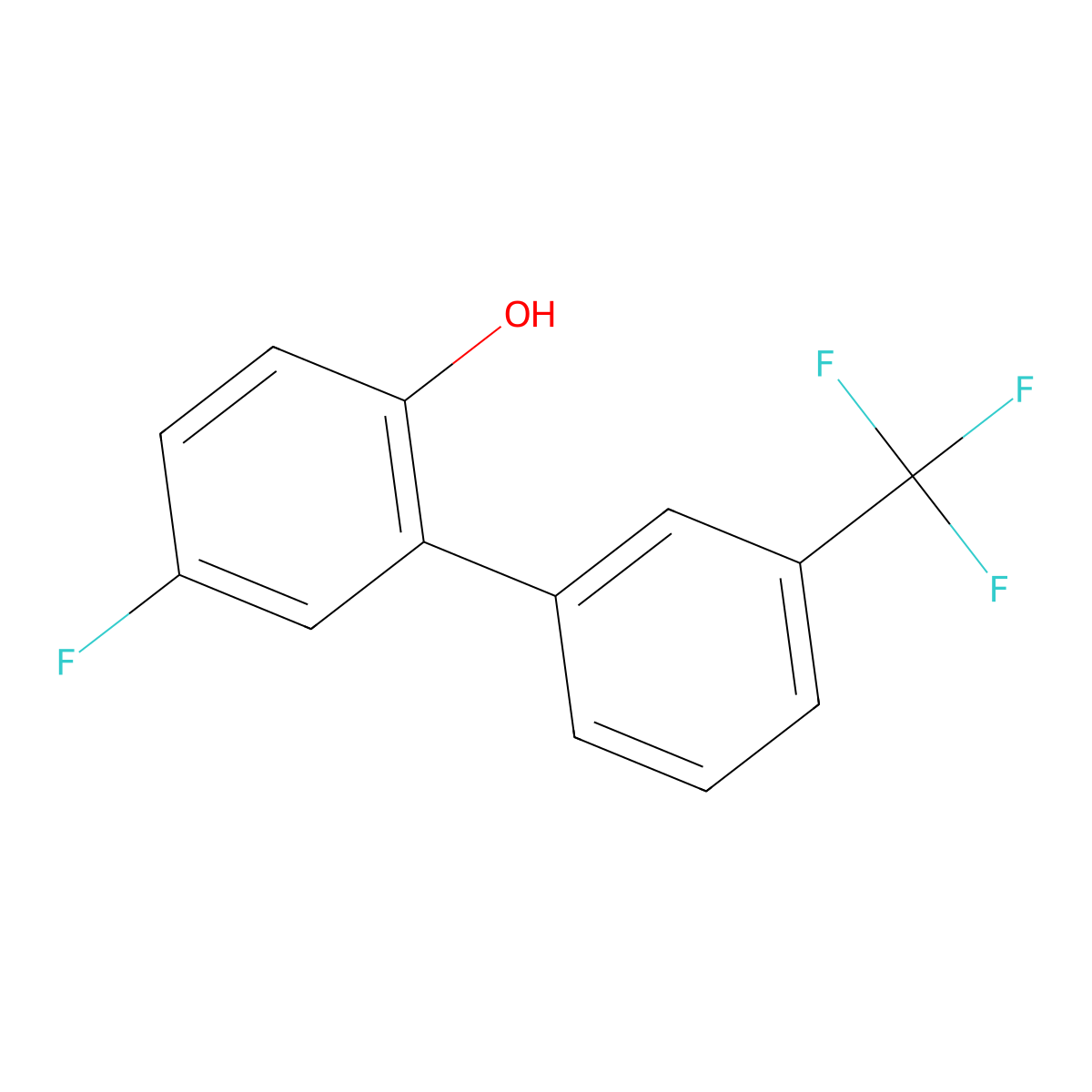 5-Fluoro-3'-(trifluoromethyl)-[1,1'-biphenyl]-2-ol molecular structure, CAS 178374-38-4