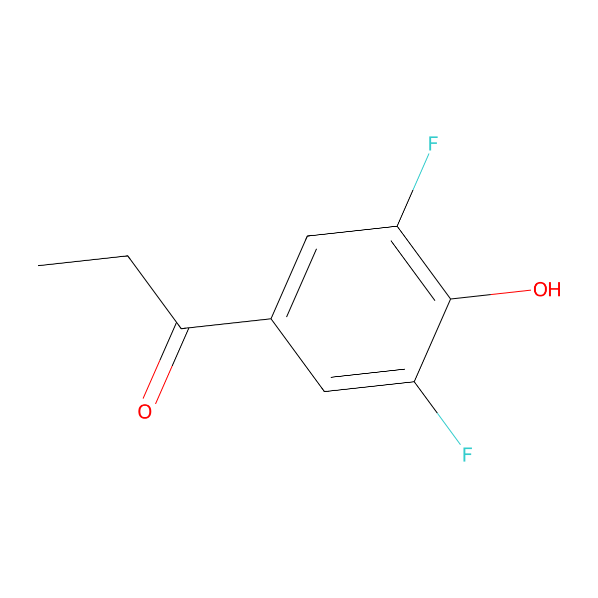 1-(3,5-Difluoro-4-hydroxyphenyl)propan-1-one molecular structure, CAS 178374-78-2