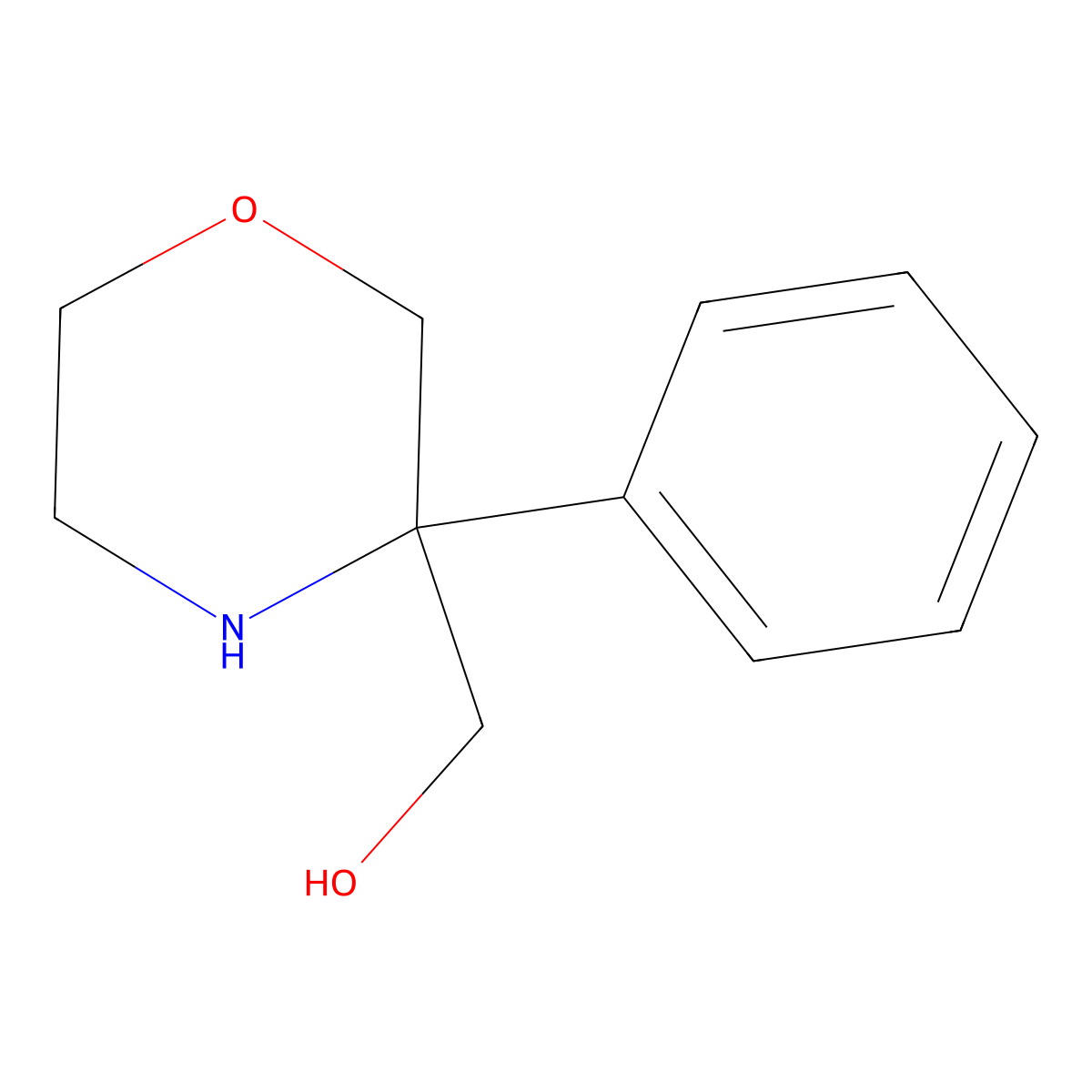 (3-Phenylmorpholin-3-yl)methanol molecular structure, CAS 1783741-74-1