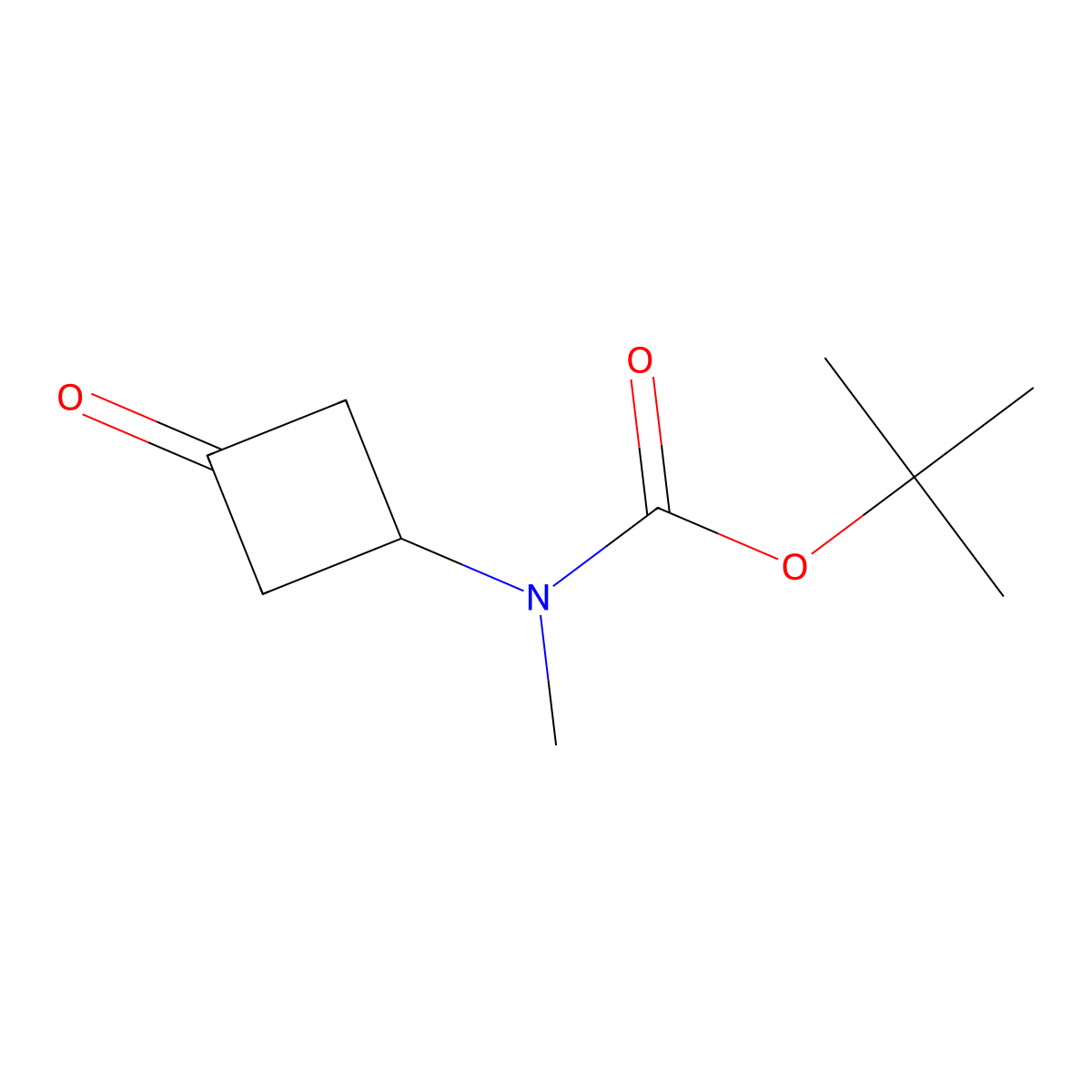 tert-butyl N-methyl-N-(3-oxocyclobutyl)carbamate molecular structure, CAS 1783743-14-5