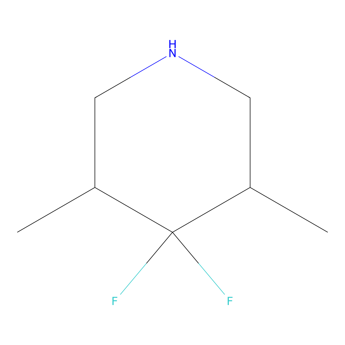 4,4-Difluoro-3,5-dimethylpiperidine molecular structure, CAS 1783745-21-0