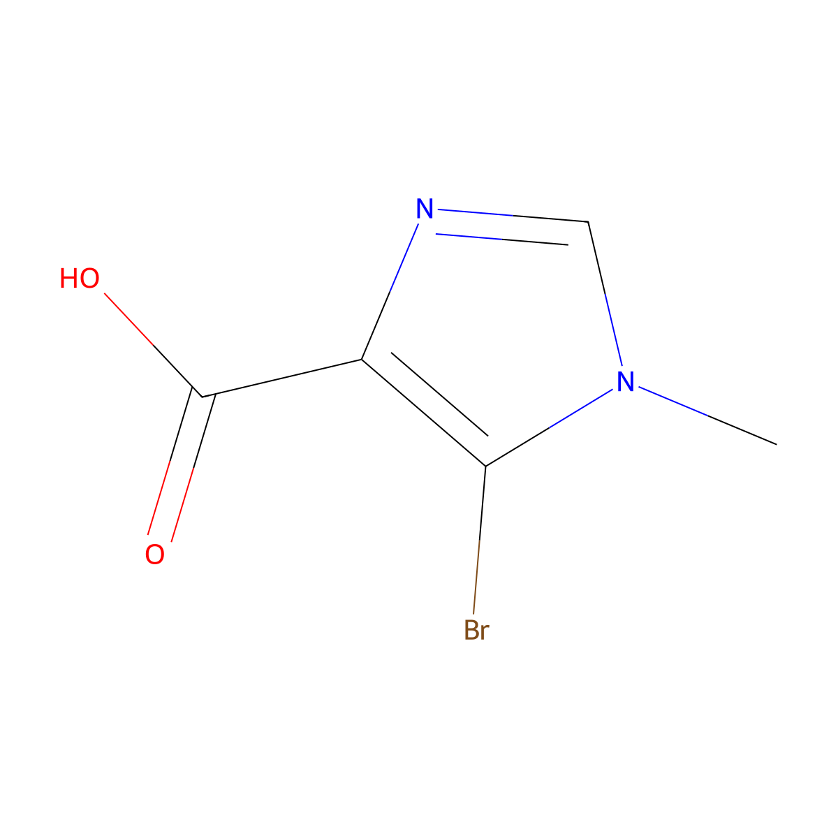 5-Bromo-1-methyl-1H-imidazole-4-carboxylic acid molecular structure, CAS 1783752-15-7