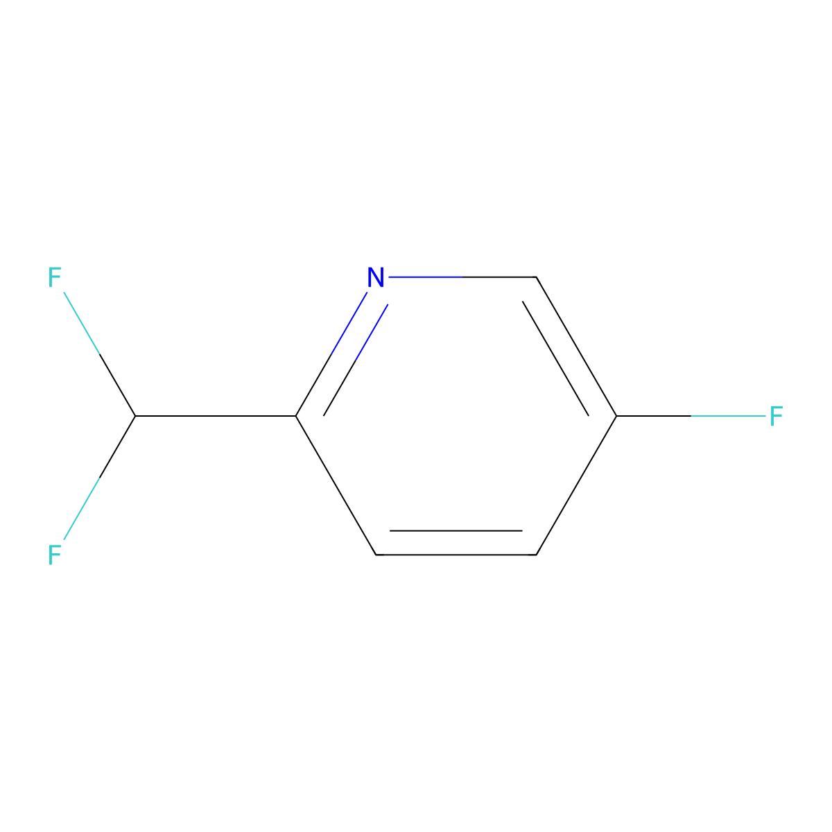 2-(Difluoromethyl)-5-fluoropyridine molecular structure, CAS 1783752-56-6