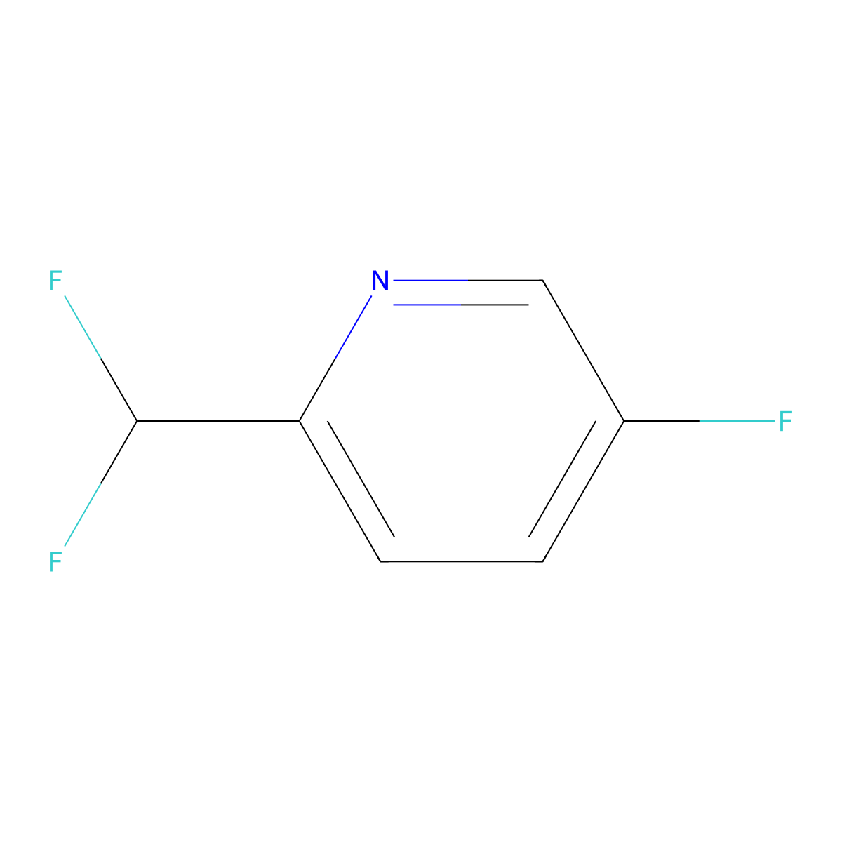 2-(Difluoromethyl)-5-fluoropyridine molecular structure, CAS 1783752-56-6