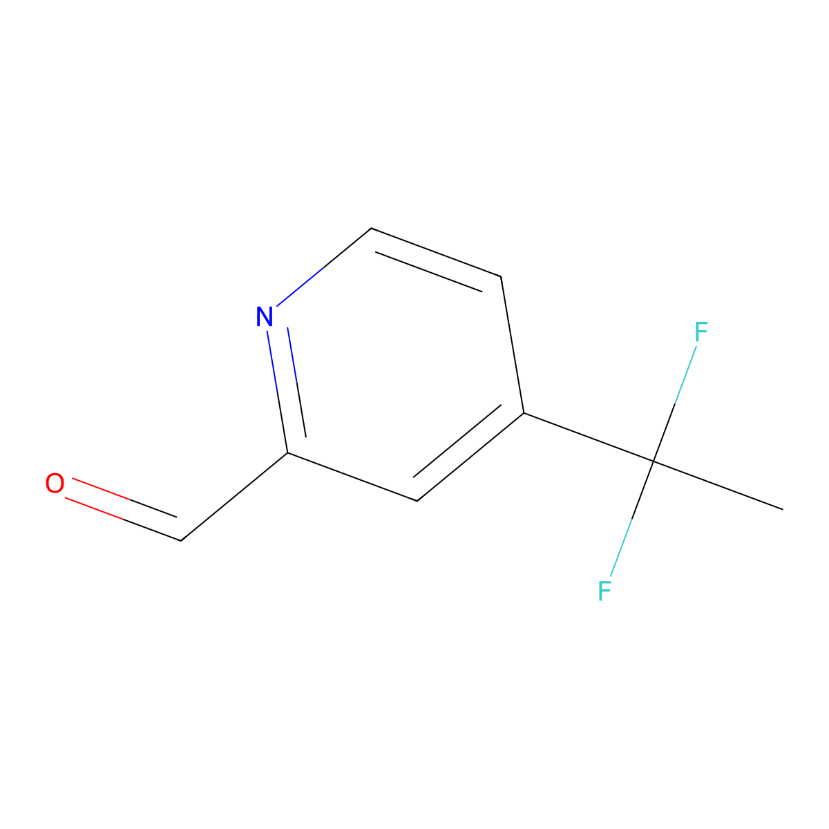 4-(1,1-Difluoroethyl)pyridine-2-carbaldehyde molecular structure, CAS 1783754-70-0