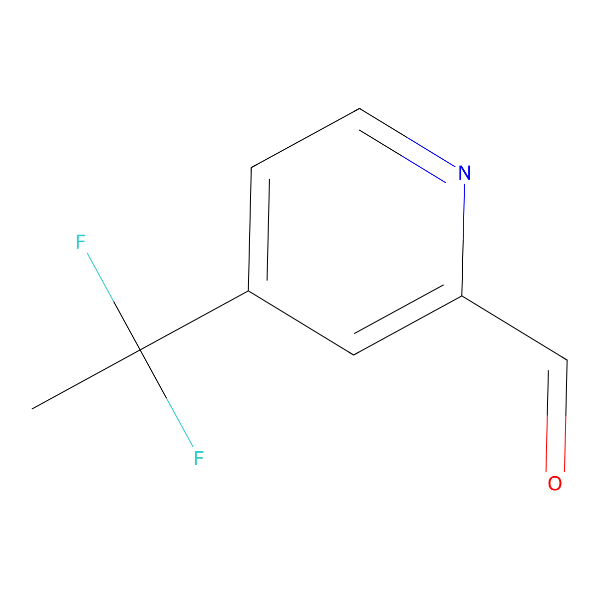 4-(1,1-Difluoroethyl)pyridine-2-carbaldehyde molecular structure, CAS 1783754-70-0