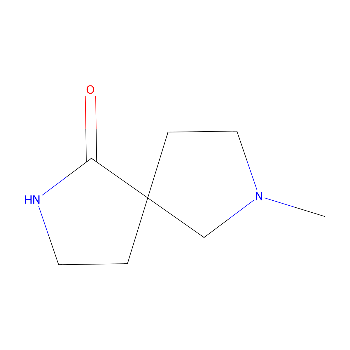 7-Methyl-2,7-diazaspiro[4.4]nonan-1-one molecular structure, CAS 1783758-85-9