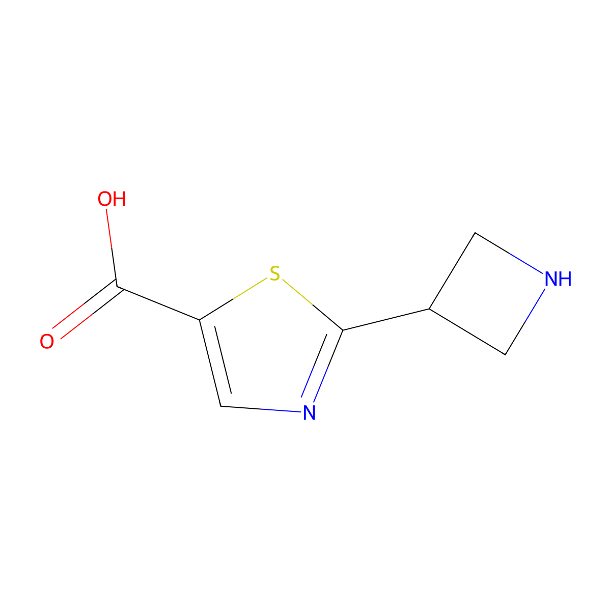 2-(Azetidin-3-yl)-1,3-thiazole-5-carboxylic acid molecular structure, CAS 1783760-08-6