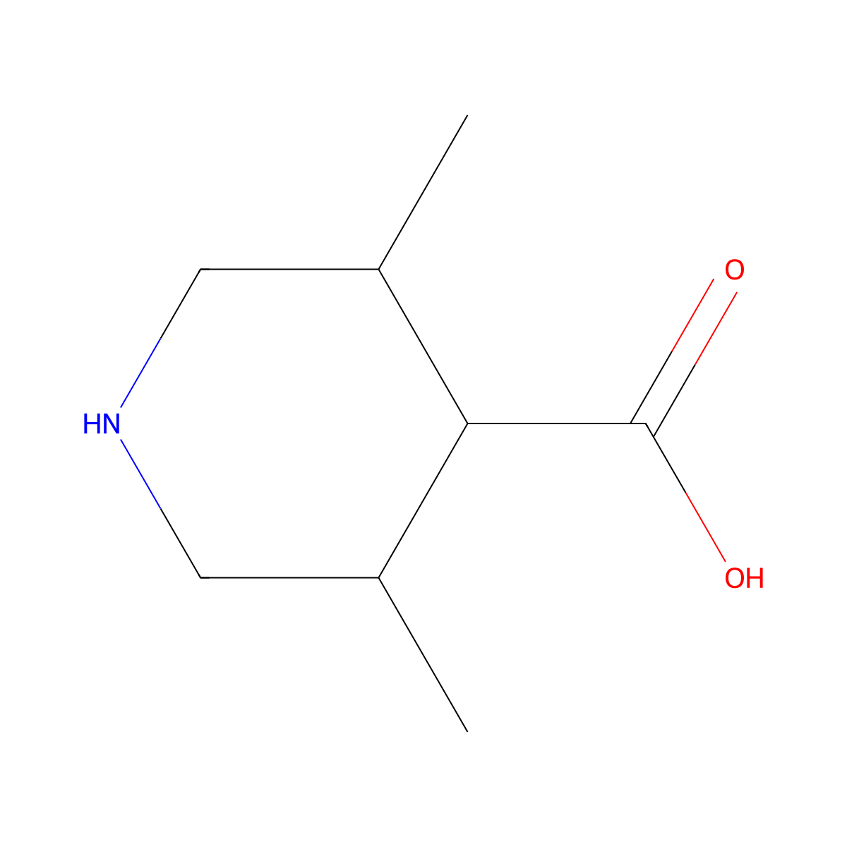 3,5-Dimethylpiperidine-4-carboxylic acid molecular structure, CAS 1783765-28-5