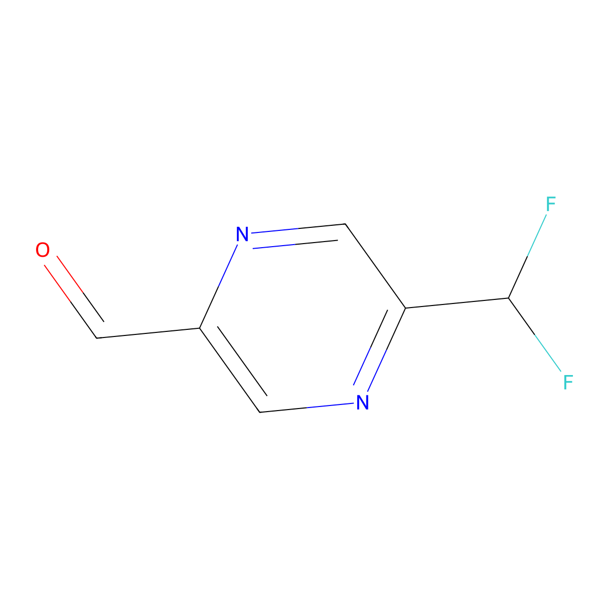 5-(Difluoromethyl)pyrazine-2-carbaldehyde molecular structure, CAS 1783766-13-1
